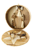 Banana Fiber Nativity Scene in a Round Box