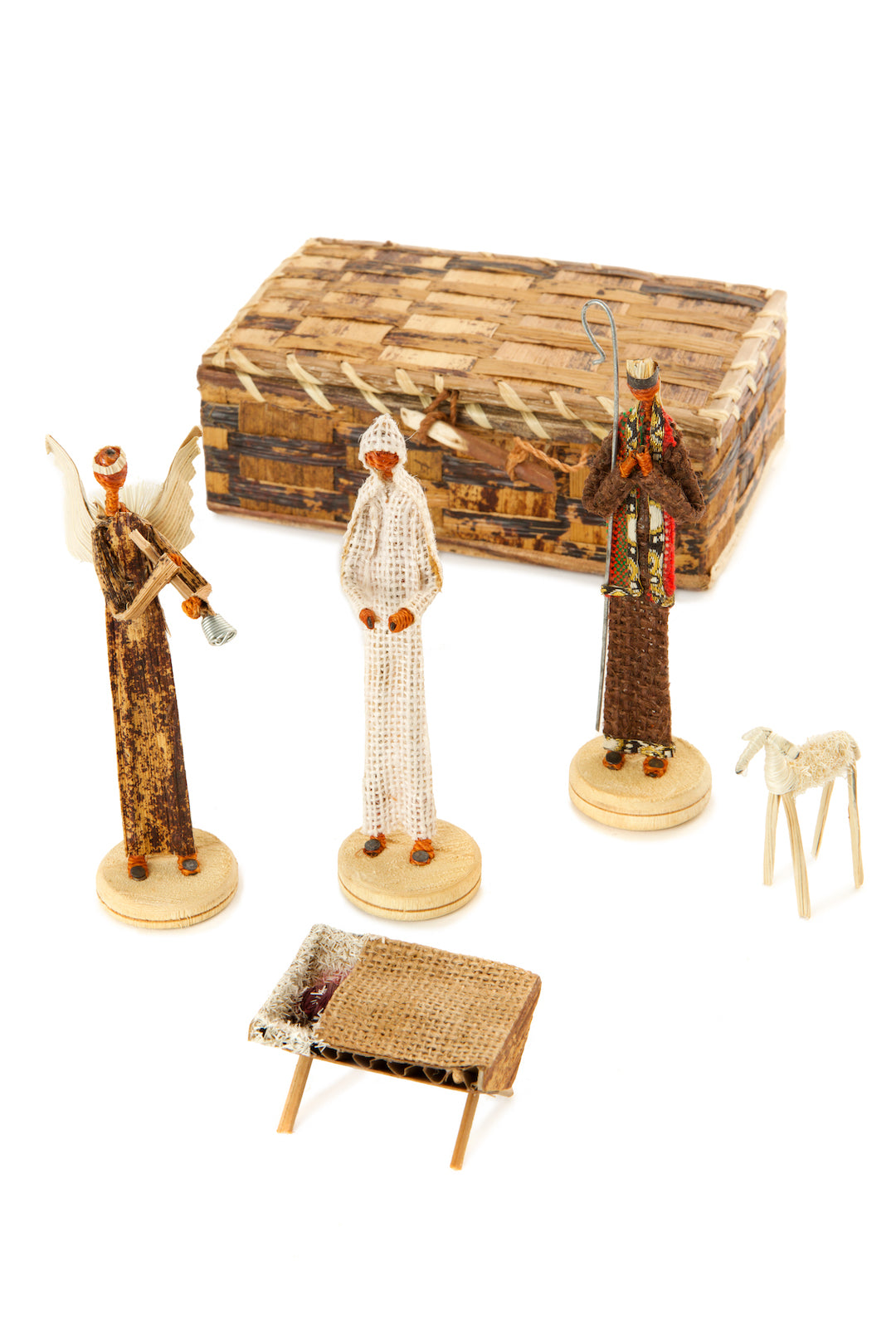 5-Piece Nativity Scene with Banana Fiber Box