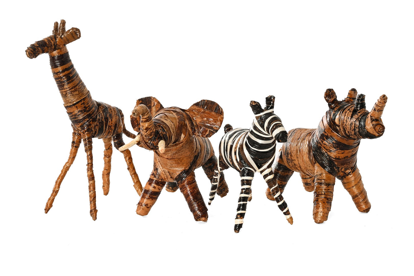 Banana Fiber Zebra Sculpture
