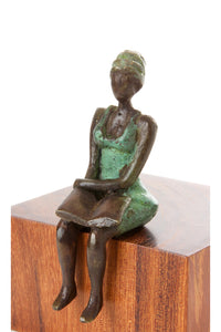 Seaside Scholar Bronze African Sculpture