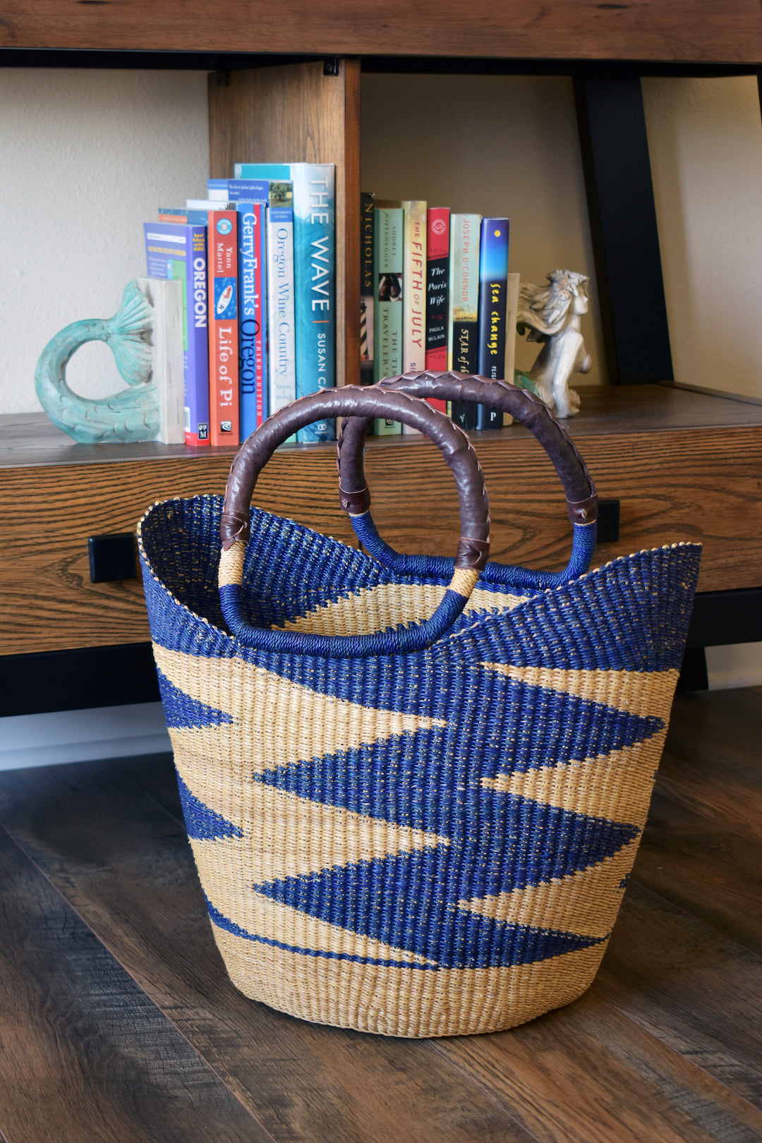 Cobalt Volta Wing Shopper with Leather Handles