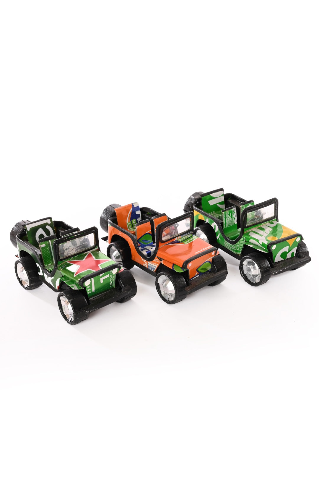 One-Of-A-Kind Recycled Pop Can Jeep - Fanta