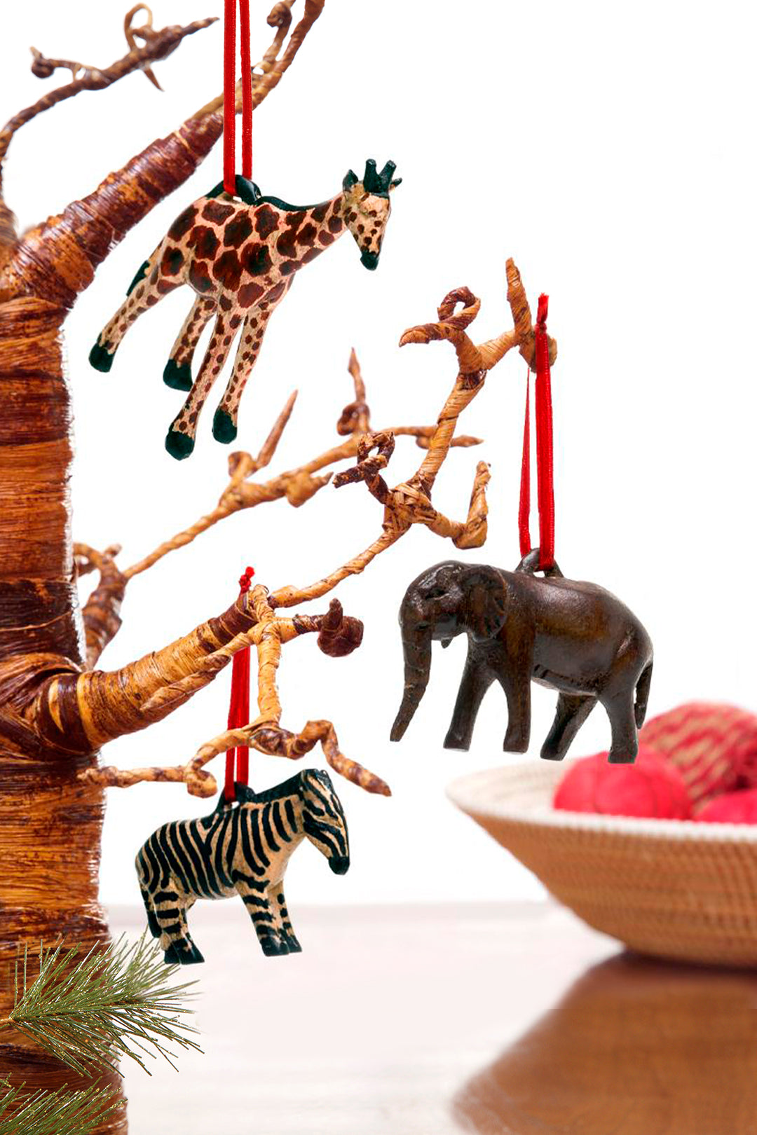 Jacaranda Safari Animal Ornament Set of 6