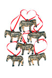 Jacaranda Zebra Ornament Set of 6