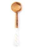Bone Spiral Handle Olive Wood Coffee Spoon