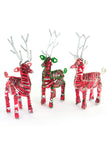 Red Recycled Aluminum Can Reindeer Sculpture