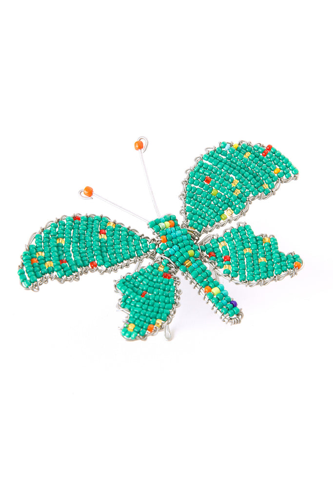 Beaded Butterfly Recycled Wire Sculptures