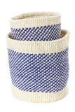 Set of 2 Periwinkle Sisal Nesting Baskets