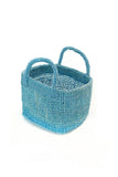 Set of 3 Open Weave Blue Sisal Nesting Baskets