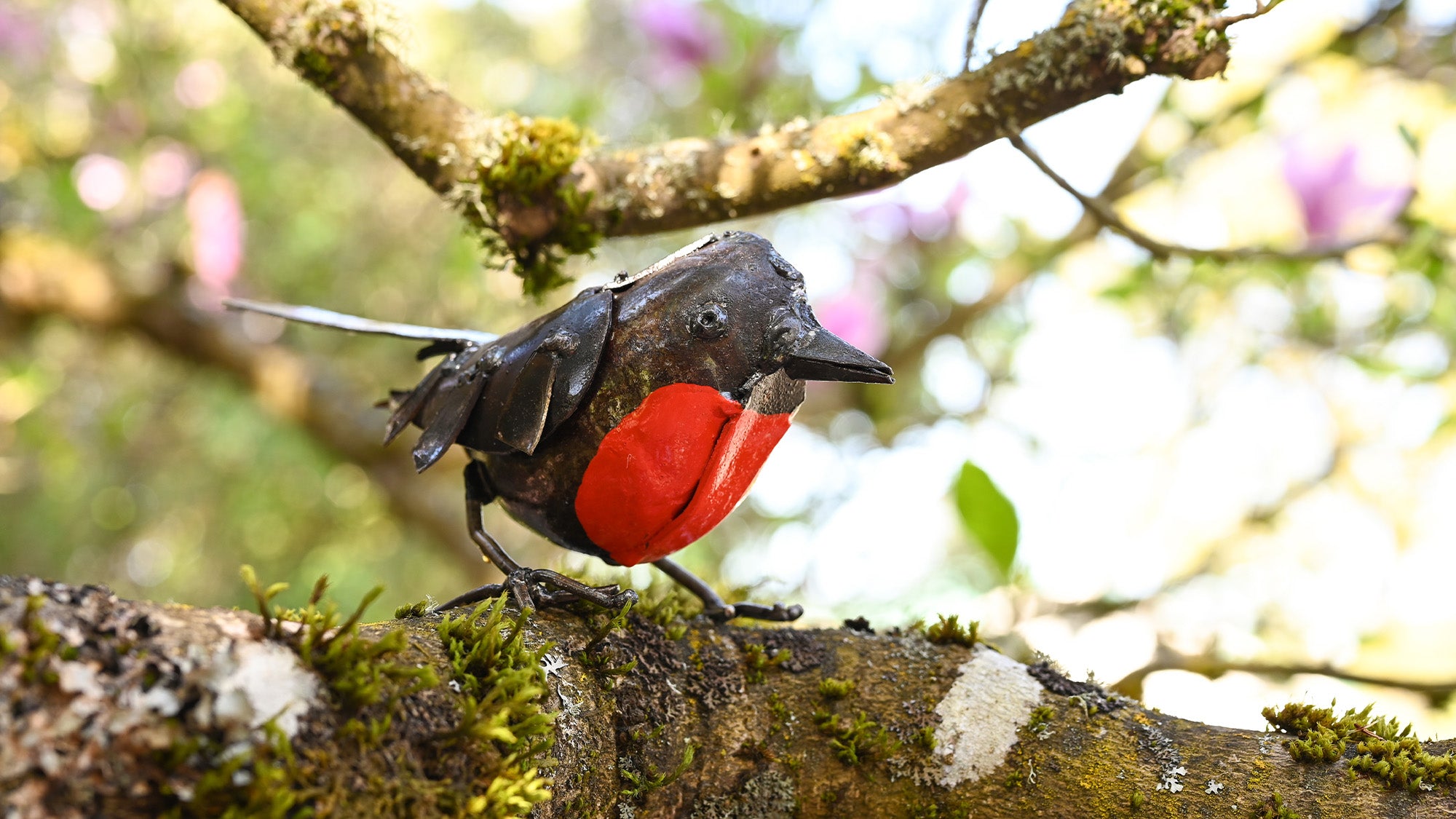 Mothers Day Gift Ideas - Recycled Metal Robin Sculpture