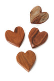 Dozen Rustic Sandalwood Keepsake Hearts