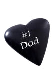 #1 Dad Soapstone Paperweight Heart
