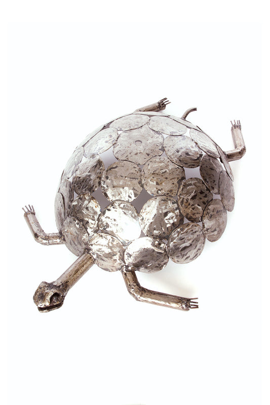 Medium Recycled Metal Tortoise Sculpture