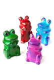 Set of 4 Mini Soapstone Funny Frogs
