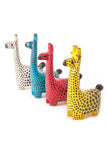 Set of 4 Dotted Soapstone Giraffes