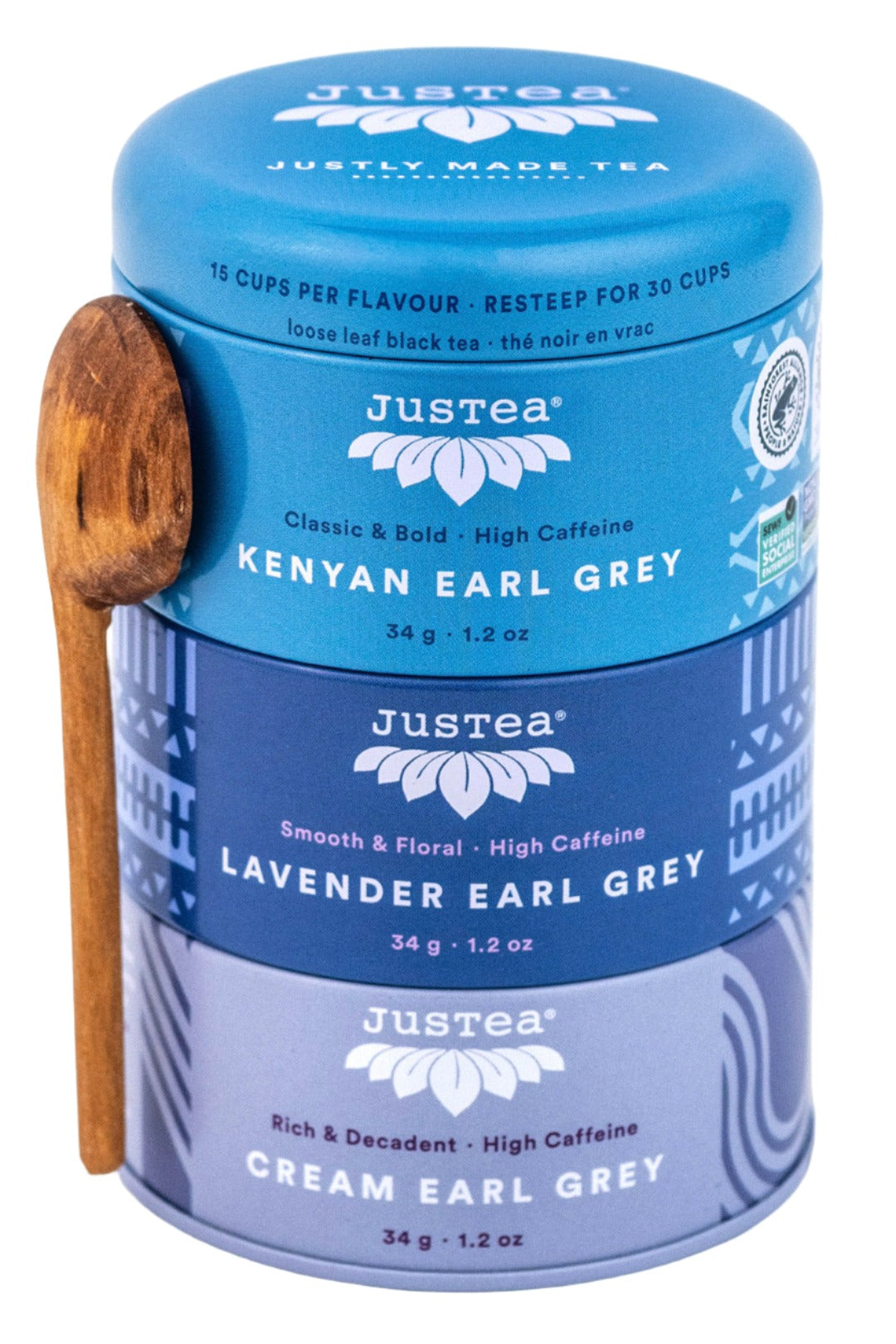 JusTea® Loose Leaf Earl Grey Trio Gift Tin