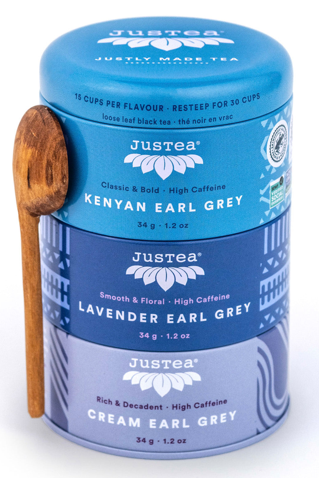 JusTea® Loose Leaf Earl Grey Trio Gift Tin