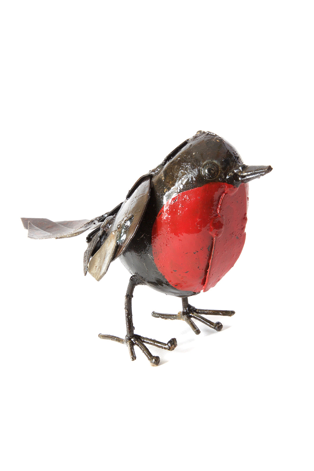 Recycled Metal Robin Sculpture