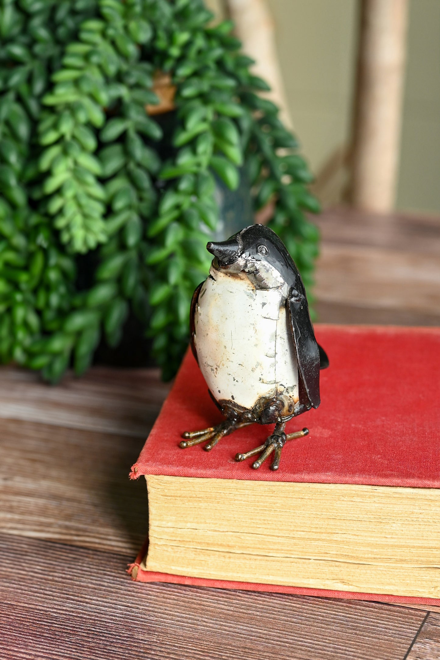 Itty Bitty Recycled Metal Penguin Sculpture