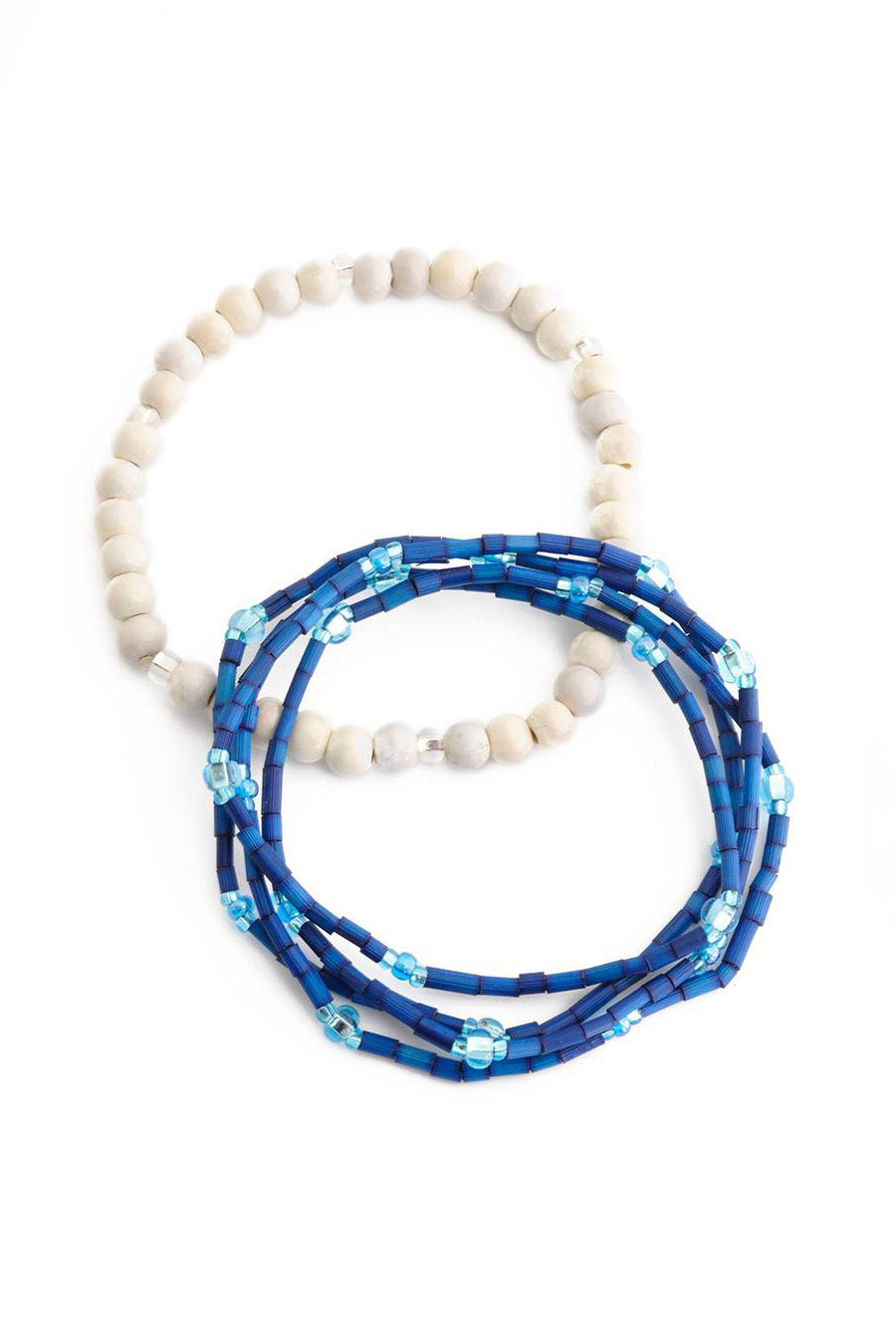 Zulugrass & Natural Porcelain Bracelet Duet - Available in 4 Colors