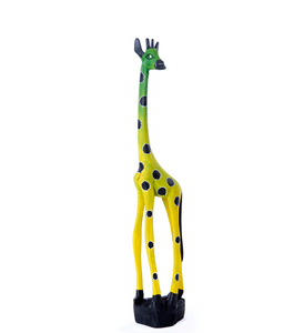 Jacaranda Wood Lemon Lime Giraffe Sculptures