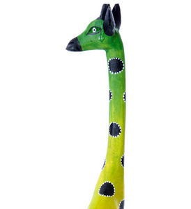 Jacaranda Wood Lemon Lime Giraffe Sculptures