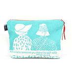 "A Friend is Someone You Share the Path With" African Proverb Pouch