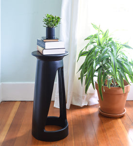 24" Black Tweneboa Wood Portal Table