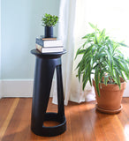 24" Black Tweneboa Wood Portal Table