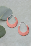 Copper Crescent Earring with Sterling Silver Earwires