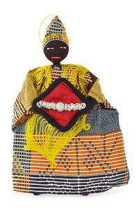 Senegalese Wax Cloth King Oversized Ornament