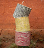 Yellow & Natural Maila Milulu Reed Basket