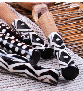 Twisted Olivewood Servers with Bone Handles - Kitchen Handmade in Africa - Swahili Modern - 4