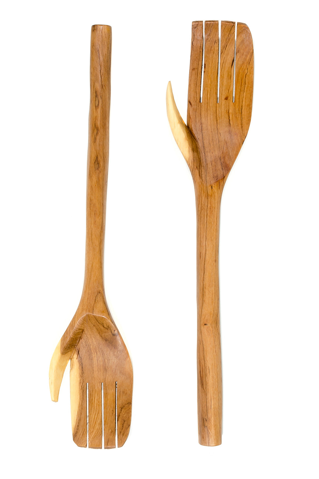 Olive Wood Salad Server Hands Default Title