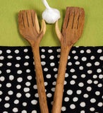 Wood & Bone Salad Server Hands - Kitchen Handmade in Africa - Swahili Modern - 4