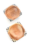 African Olive Wood Dish With Bone Inlay Default Title