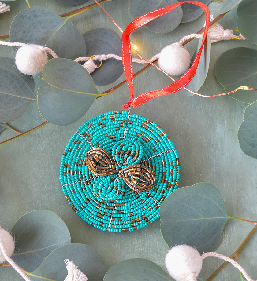 Beaded Wire Flower Ornament [Choose from 4 Colors]