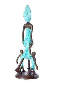 Double Blessing African Bronze Sculpture Default Title