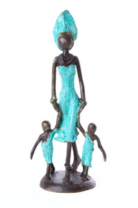 Double Blessing African Bronze Sculpture Default Title