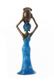 Graceful Water Bearer Bronze African Sculpture