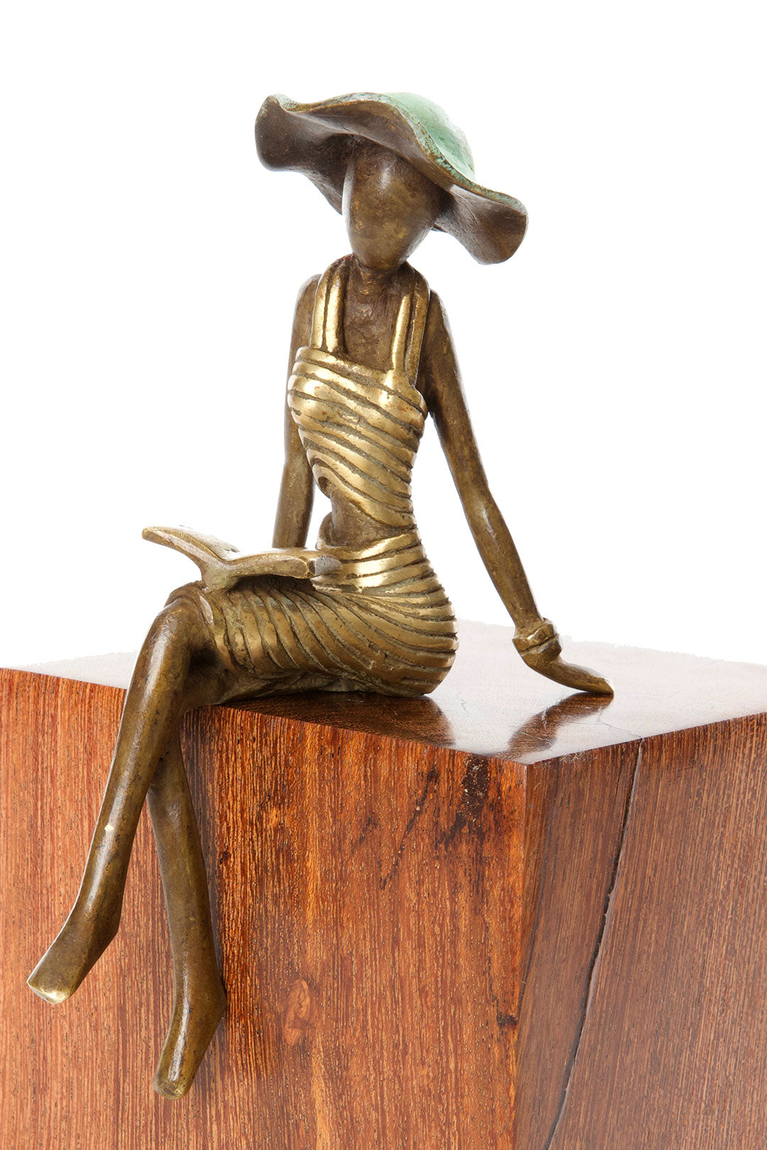 Lustrous Reader Bronze Sculpture Default Title
