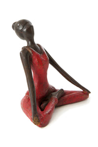 Half Lotus Yoga Pose Bronze Sculpture Default Title