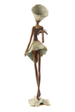 Lady on a Leaf Bronze Sculpture