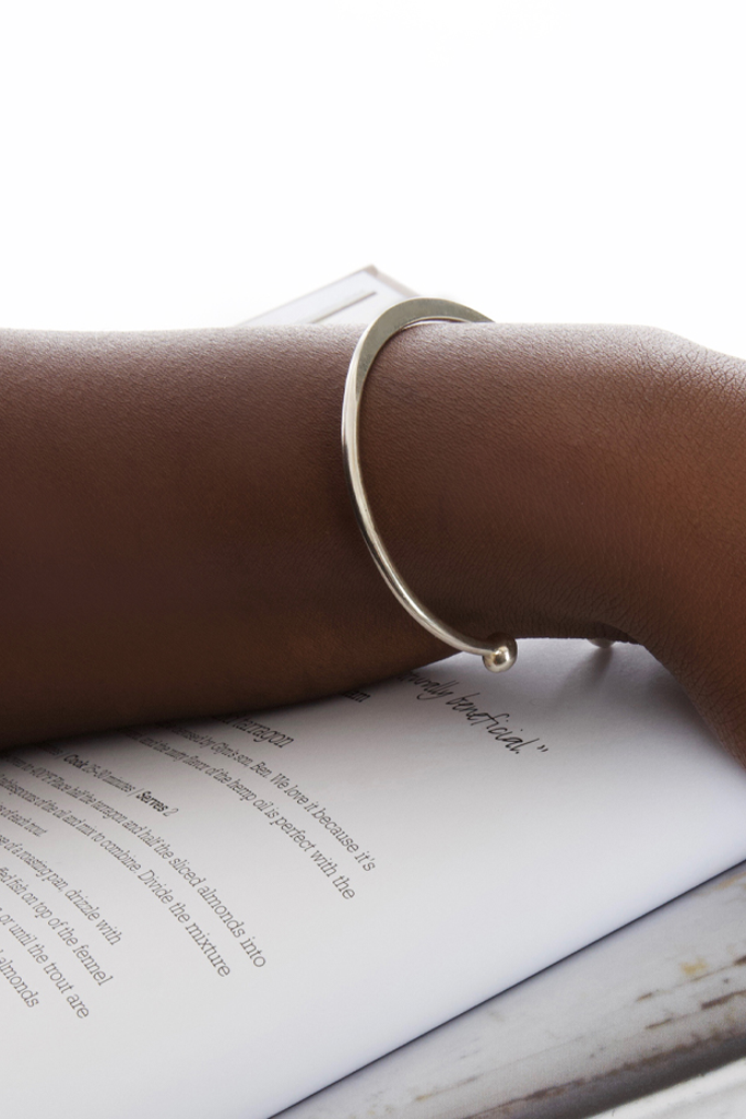 Sleek Sterling Silver Bangle from Senegal