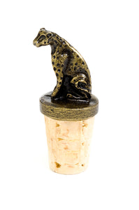 African Brass Wine Bottle Stoppers Cheetah Bottle Stopper