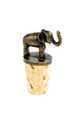 African Brass Wine Bottle Stoppers Elephant Bottle Stopper