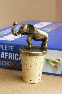 African Brass Wine Bottle Stoppers Elephant Bottle Stopper