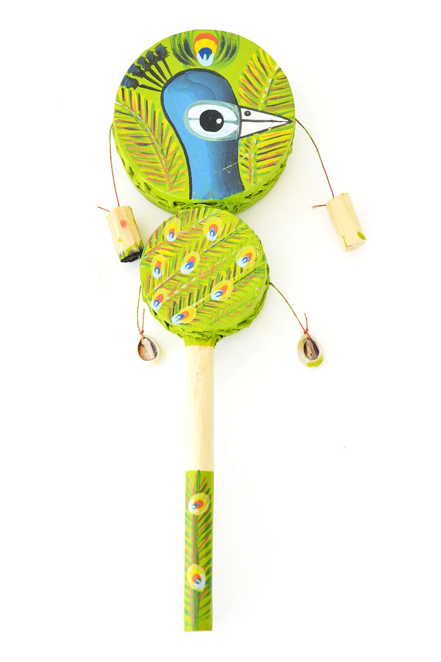 Peacock Design Double Spin Drum