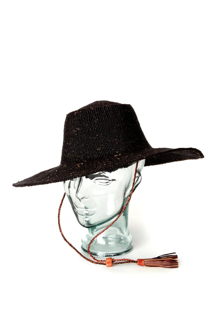 Black Wide Brimmed Elephant Grass Bolga Sun Hat