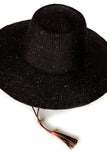 Black Wide Brimmed Elephant Grass Bolga Sun Hat